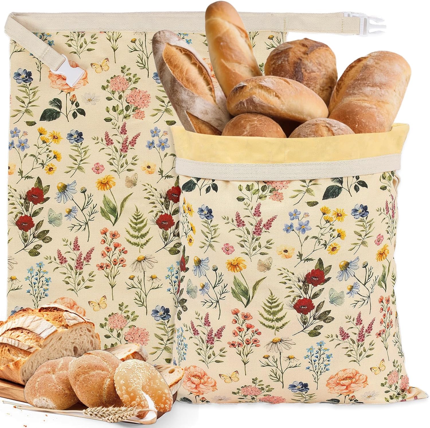 Beeswax Food Cover - Reusable Beeswax Bread Bags for Homemade