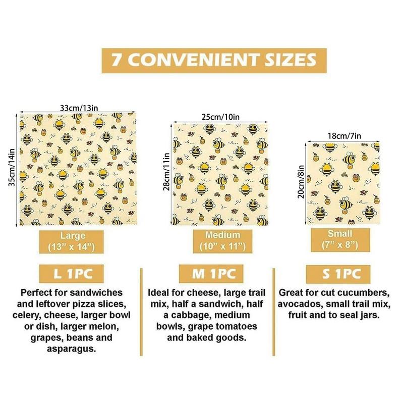3pcs Reusable Food Fresh Keepi - Beeswax Food Cover のレビューと価格