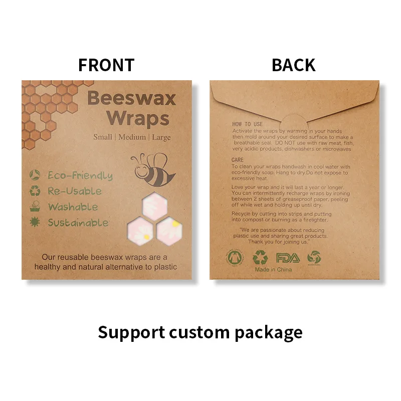 Reusable 3 piece set Food Fres - Beeswax Food Cover のレビューと価格