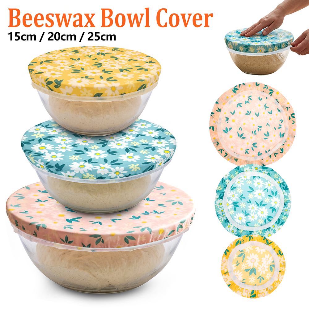 3Pcs Beeswax Bowl Cover Reusab - Beeswax Food Cover のレビューと価格