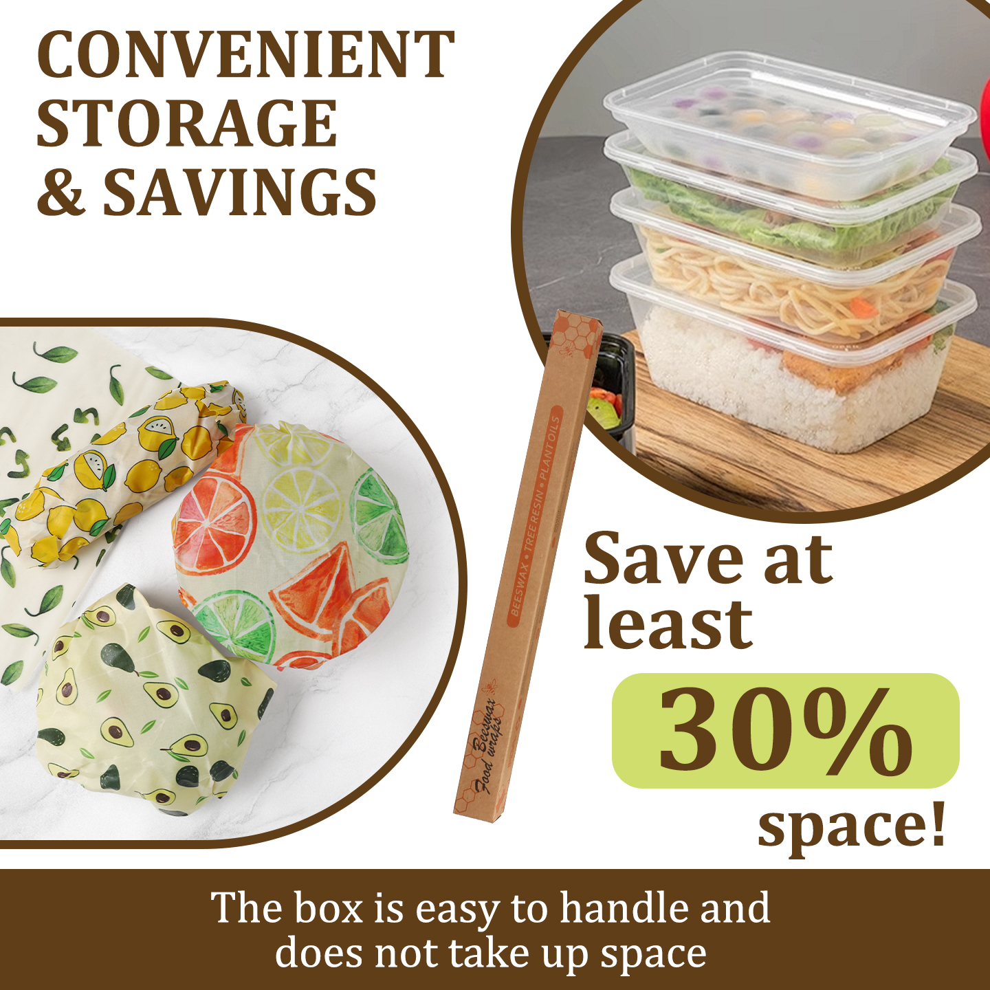 33x100cm Cropable Reusable Bee - Beeswax Food Cover のレビューと価格