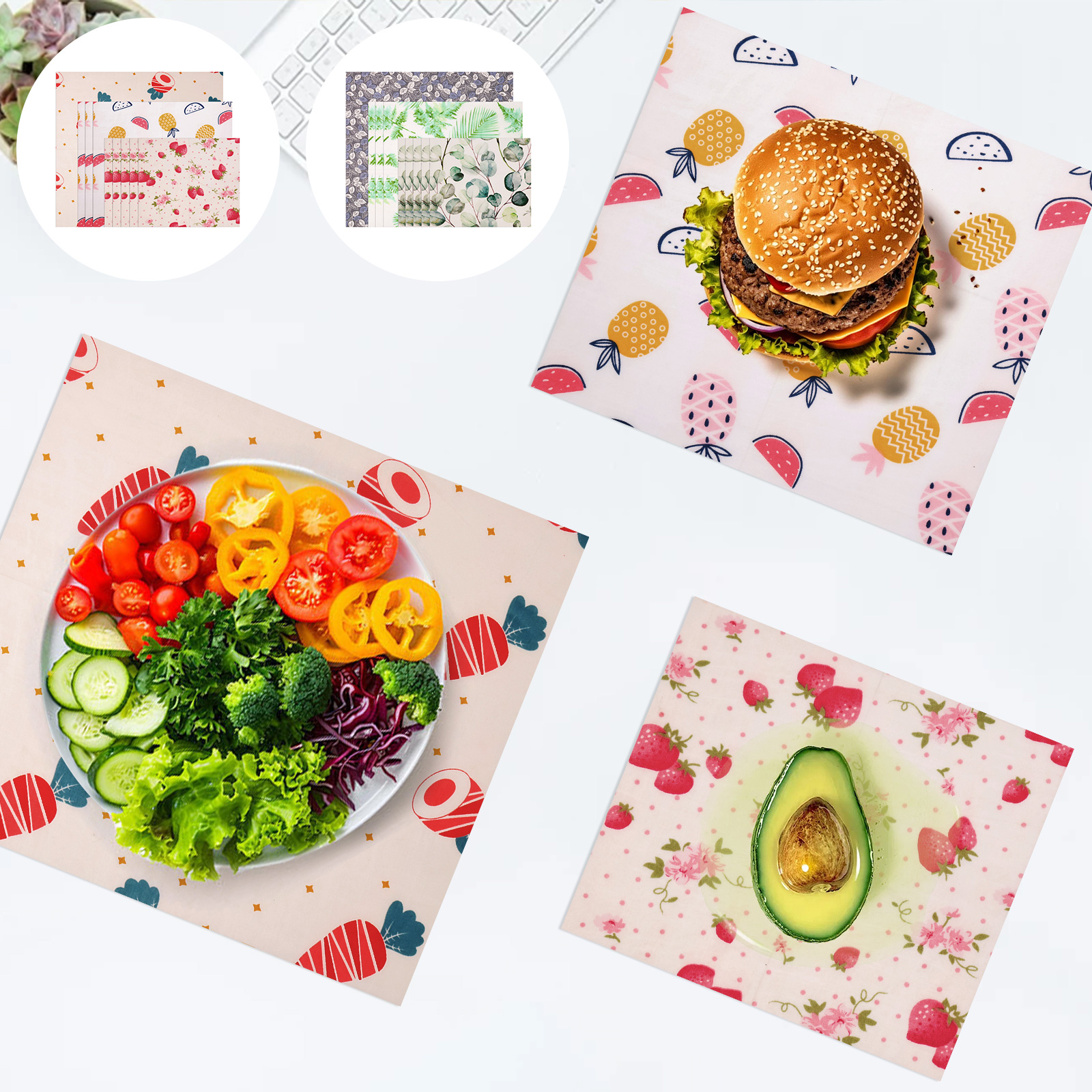 9 Pcs Reusable Beeswax Wrap fo - Beeswax Food Cover のレビューと価格
