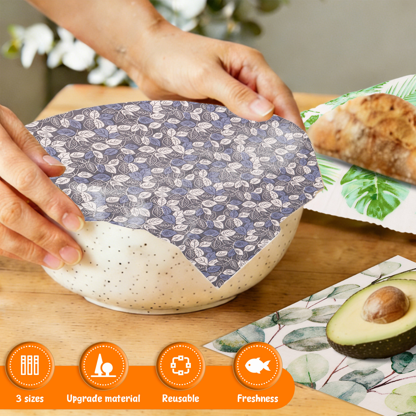 9 Pcs Reusable Beeswax Wrap fo - Beeswax Food Cover のレビューと価格