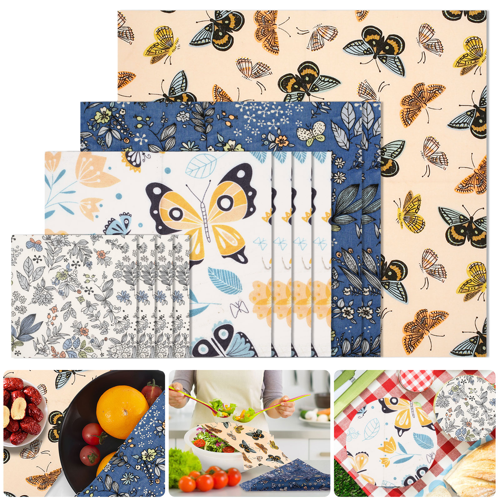11 Pcs Beeswax Food Wrap Set R - Beeswax Food Cover のレビューと価格
