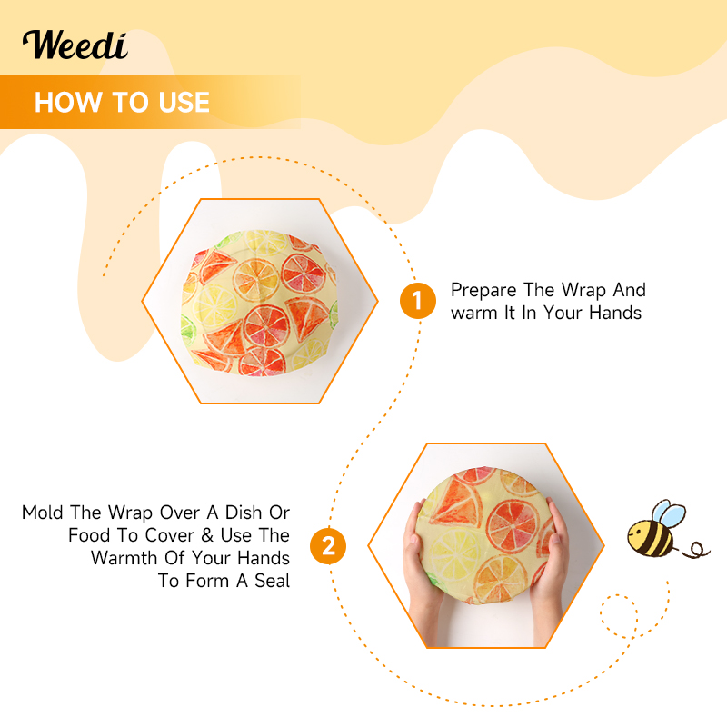 WEEDI 6PCS Plastic-Free Reusab - Beeswax Food Cover のレビューと価格