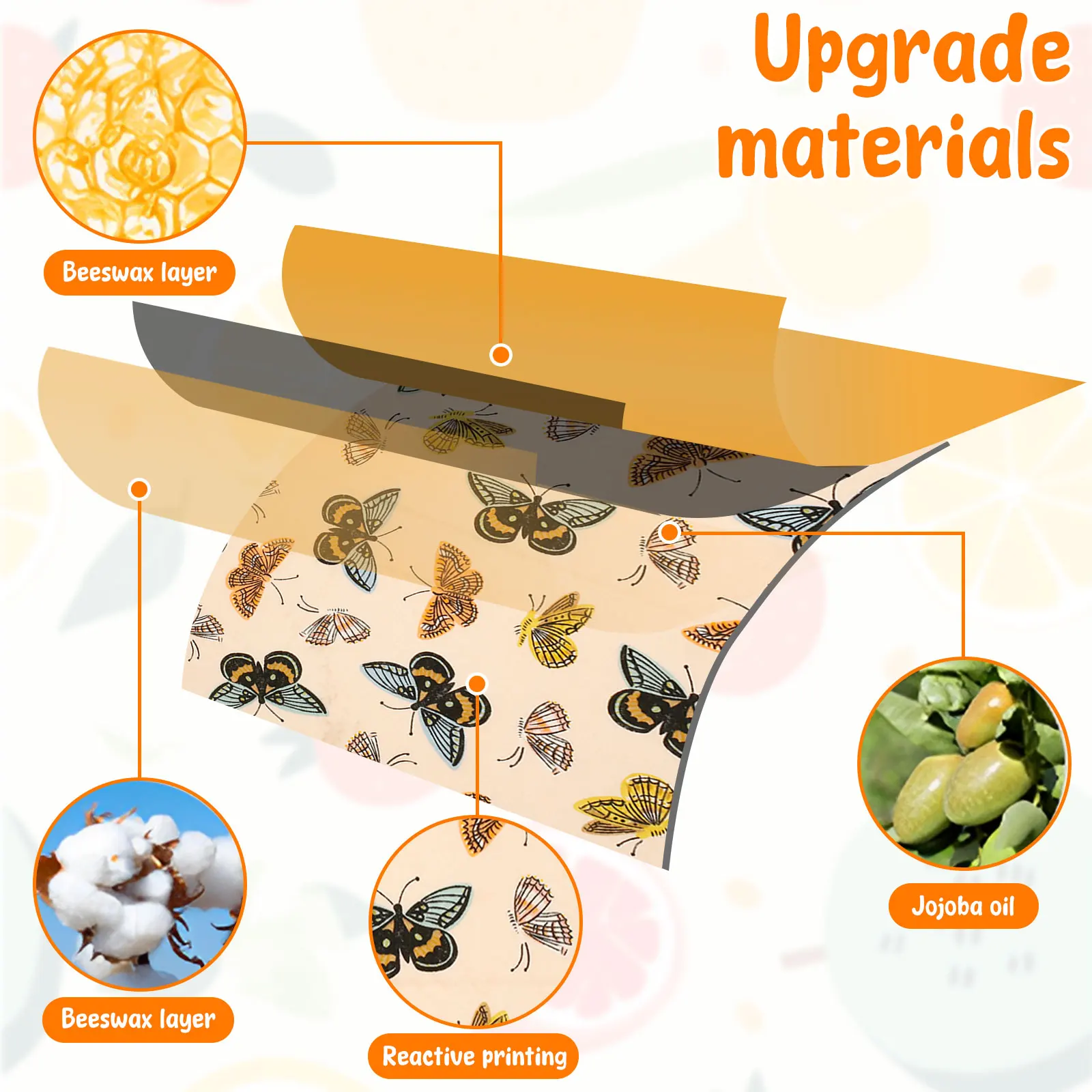 11 Pcs Beeswax Food Wrap Set R - Beeswax Food Cover のレビューと価格