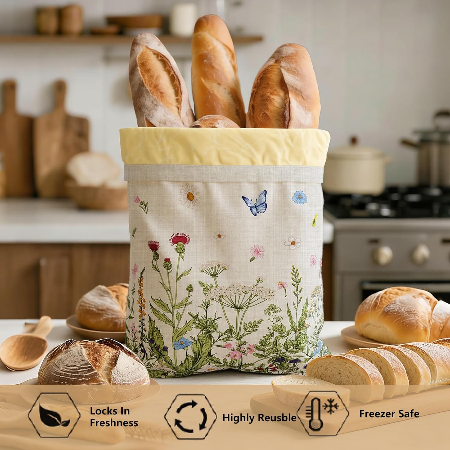 Reusable Beeswax Bread Bags fo - Beeswax Food Cover のレビューと価格